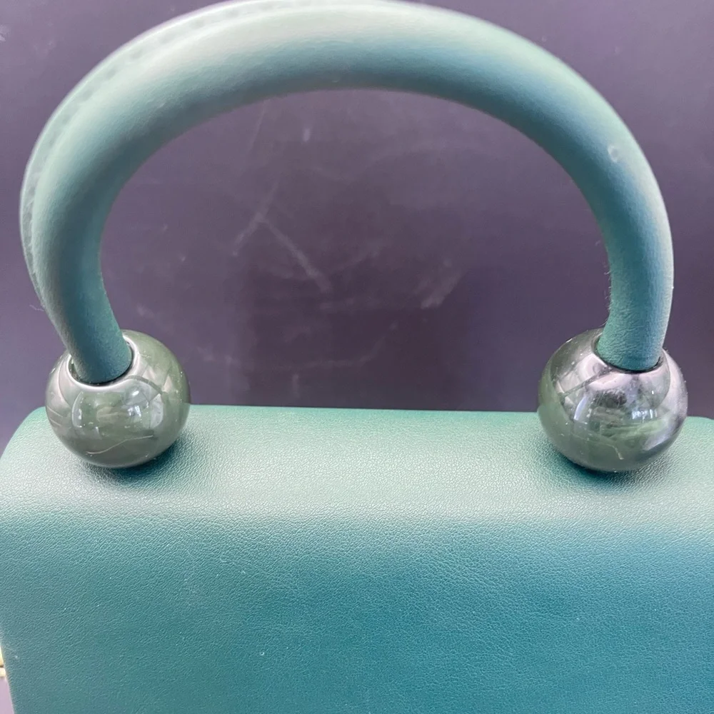 Aldo Teal Mini Bag with Gold Chain - Picture 4 of 9